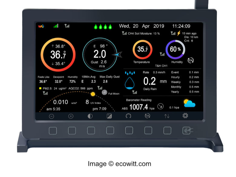 The Ecowitt HP2561 Base Unit