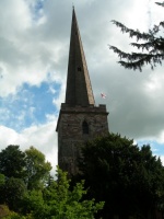Ledbury Church exterior and churchyard.